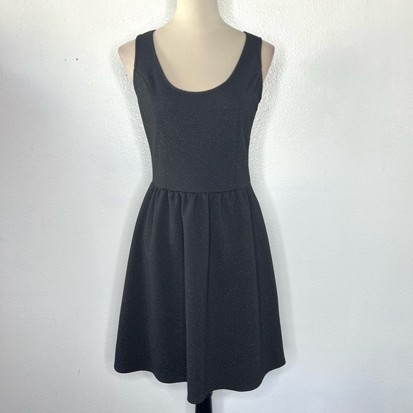 ANTHROPOLOGIE HD In Paris Starry Night Mini Dress Black Fit & Flare Size Medium - Picture 3 of 13